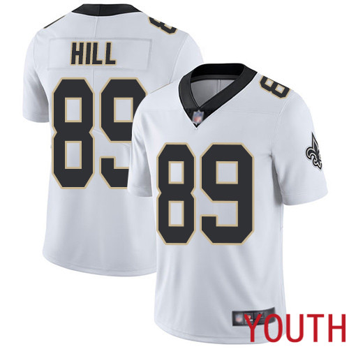 New Orleans Saints Limited White Youth Josh Hill Road Jersey NFL Football #89 Vapor Untouchable Jersey->youth nfl jersey->Youth Jersey